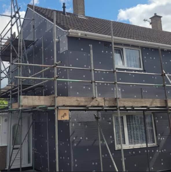 Air source heat pump installed on a Victorian terrace in Kings Heath, Birmingham