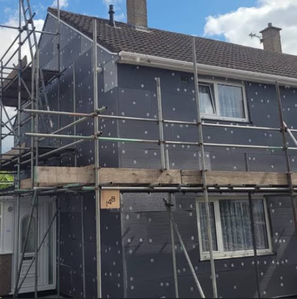 Air source heat pump installation on a Victorian terrace in Birmingham